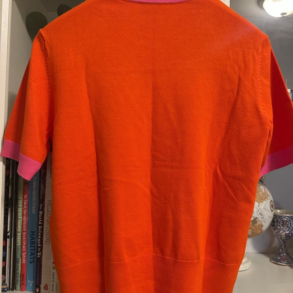 Marella Vibrant Orange Tee with Pink Accents - Picture 3 of 4